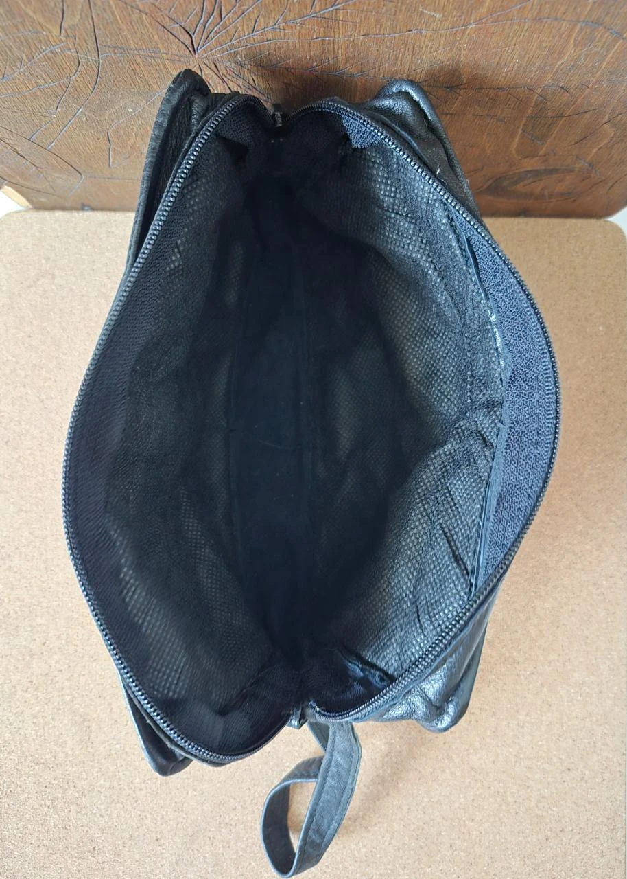 Men's black leather satchel – photo 5